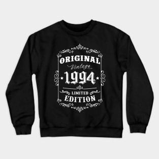 Born in 1994, 25th Birthday Retro Style Vintage Design Gift Crewneck Sweatshirt